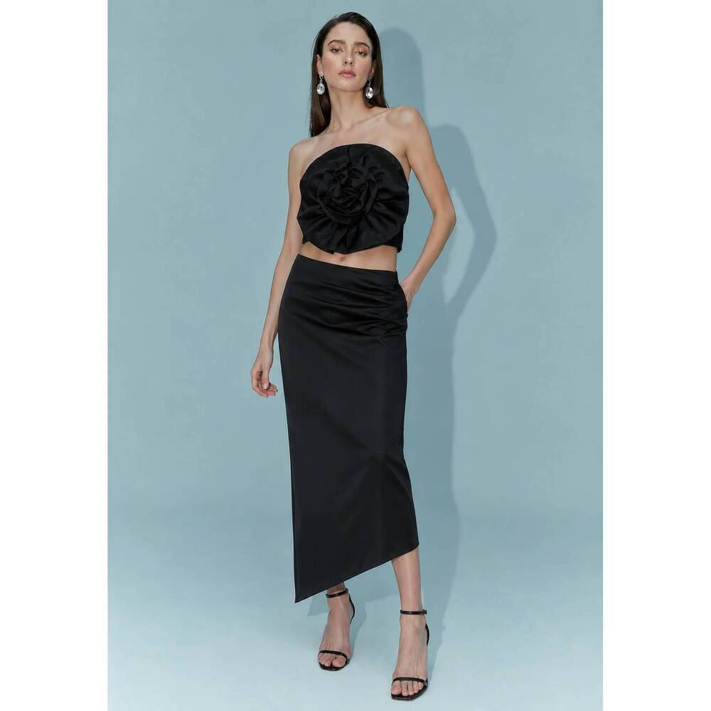 NEW AIIFOS camila strapless bustier top in black